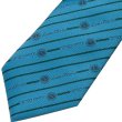 画像3: ポケットチーフ付き 織ネクタイ　ブルー (3)